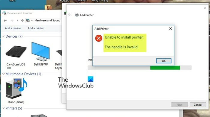 Unable to install printer – The handle is invalid Unable-to-install-printer-The-handle-is-invalid.jpg