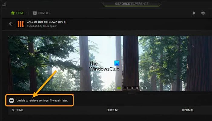 Unable to retrieve settings in NVIDIA GeForce Experience Unable-to-retrieve-settings-in-NVIDIA-GeForce-Experience.jpg
