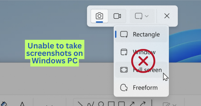 Unable to take screenshots on Windows 11 Unable-to-take-screenshots-on-Windows-PC.png