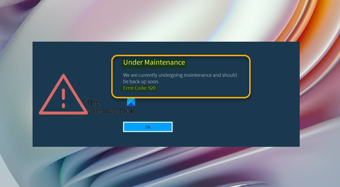 Fix Under Maintenance, Roblox Error Code 920 on Xbox or PC Under-Maintenance-Roblox-Error-Code-920.png