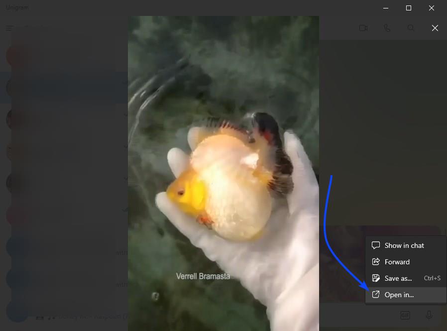 Unigram is an unofficial desktop client for Telegram that supports Secret Chat, Location... Unigram-open-in-external-video-player.jpg
