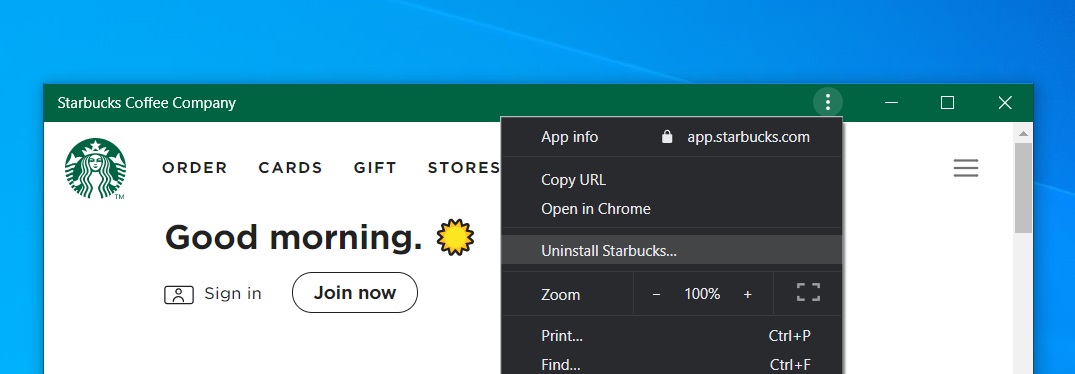 Microsoft Edge, Chromium PWAs to feel more native on Windows 10 Uninstall-PWA-in-Chrome.jpg