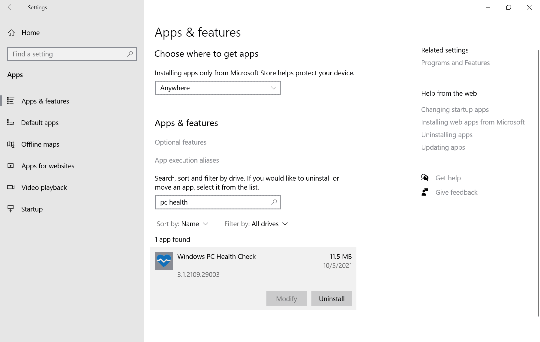 Microsoft is pushing its PC Health Check App to Windows 10 systems. Here is how you... uninstall-windows-pc-health-check.png