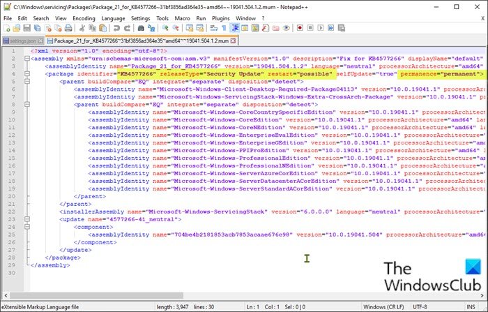 How to uninstall Windows Updates marked as Permanent without Uninstall option in Windows 10 Uninstall-Windows-Updates-without-Uninstall-option-MUM-file.jpg