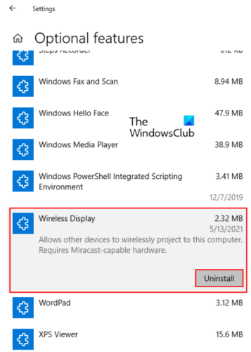 How to add and remove Wireless Display feature in Windows 10 uninstall-wireless-display-feature-357x500.png