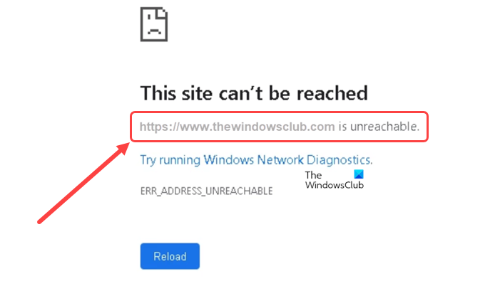 ERR_ADDRESS_UNREACHABLE in Chrome browser unreachable-website.png