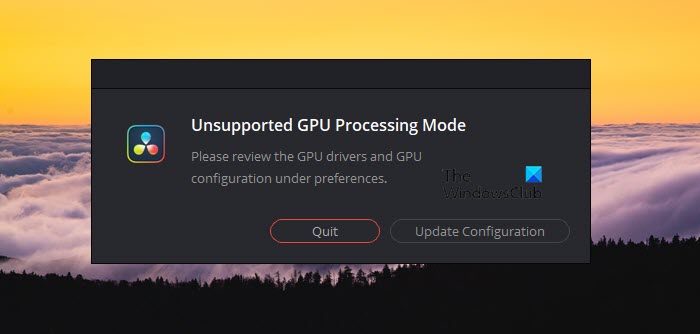 Unsupported GPU Processing Mode in DaVinci Resolve unsupported-gpu.jpg