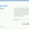 The processor is not supported together with the Windows version that you are currently using Unsupported-Hardware-100x100.png