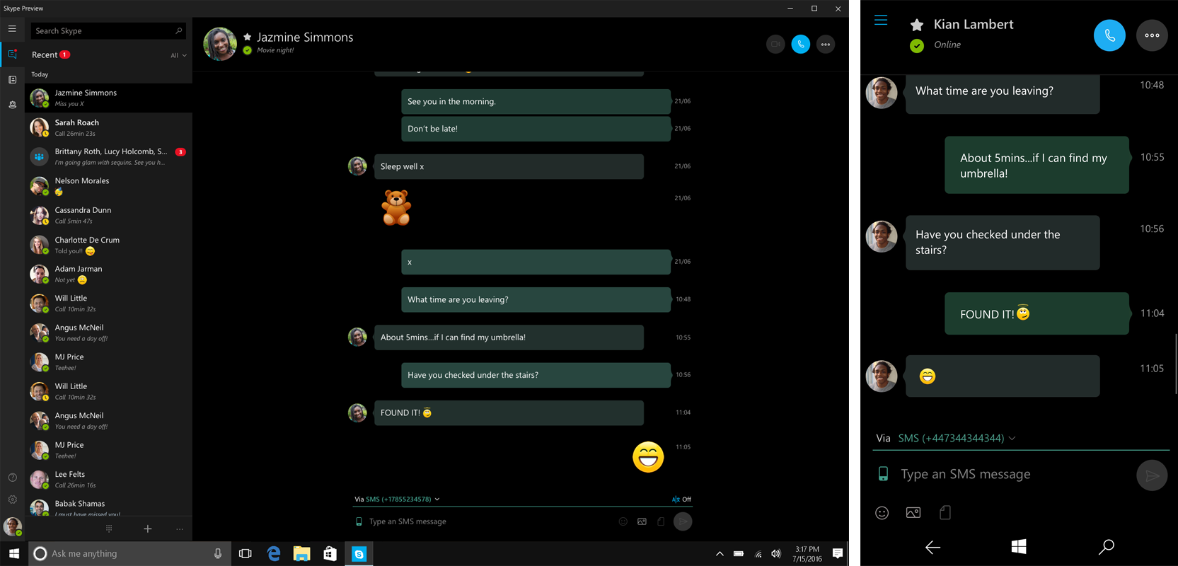 Mobile Link on windows 11 : sms sent from app do not appear Untitled-2-grouped.png