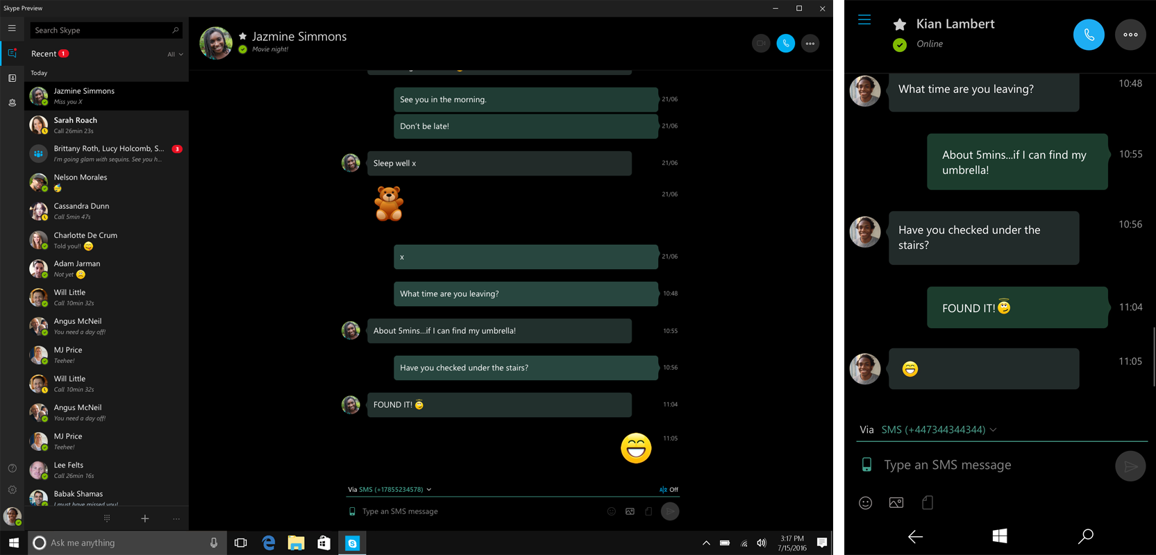 Send SMS Text Messages from Skype app on Windows 10 PC Untitled-2-grouped.png