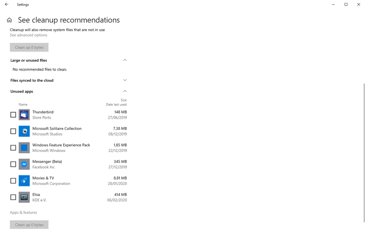 First look at new Archive Apps feature of Windows 10 unused-apps.png