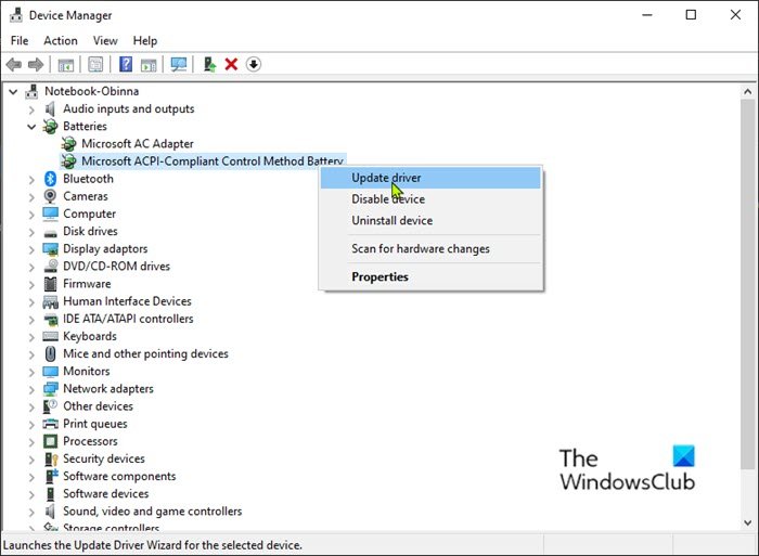 BatteryReport not working, fails with unexpected errors 0x422, 0xb7 or 0x10d2 on Windows 10 Update-battery-drivers-1.jpg