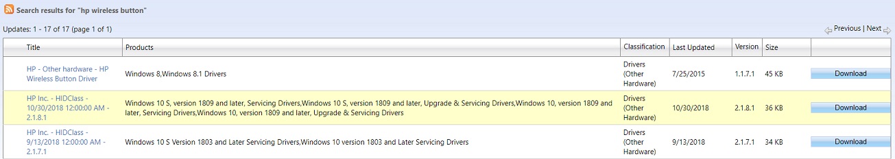 HP HIDClass fails to install with error 0x800703e3 on Windows 10 Update-Catalog.jpg