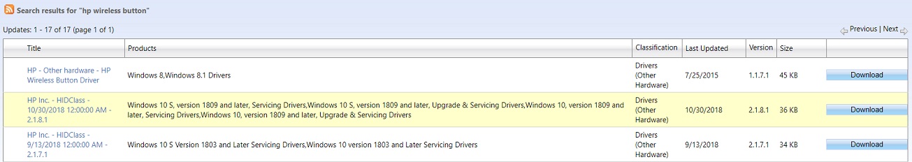HP HIDClass fails to install with error 0x800703e3 on Windows 10 Update-Catalog.jpg