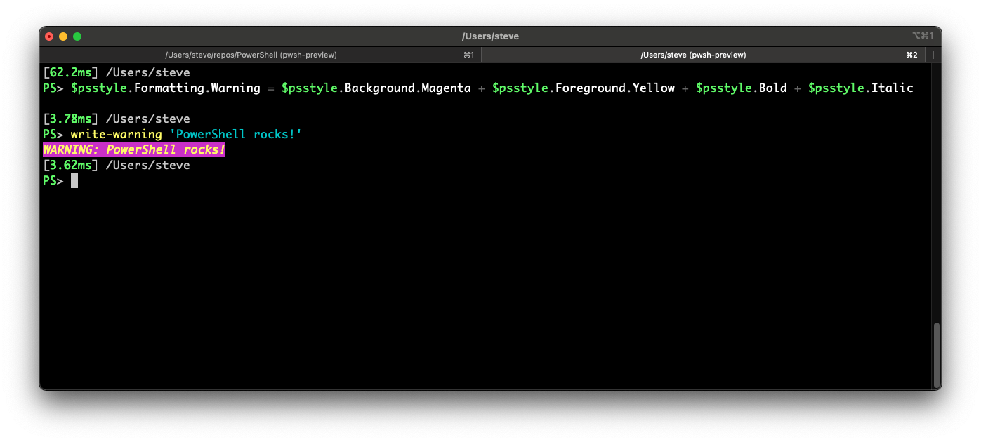 PowerShell 7.2.0 preview 2 released Update-warning.png