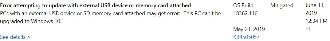 Windows 10 May 2019 Update USB storage devices bug partially fixed USB-bug.jpg