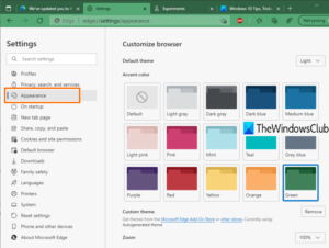 How to Enable and use Accent Color in Microsoft Edge use-appearance-and-select-an-accent-color-300x226.png