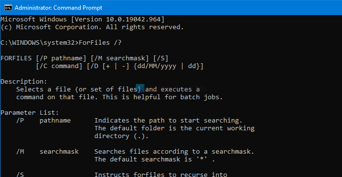 ForFiles command lets you manage files & folders on Shared Network in Windows 10 use-forfiles-command-shared-network-folder-2.png