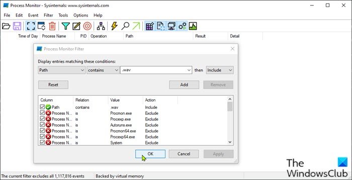 Fix random Notification Sound keeps playing on Windows 10 Use-Process-Monitor-to-monitor-sound.jpg