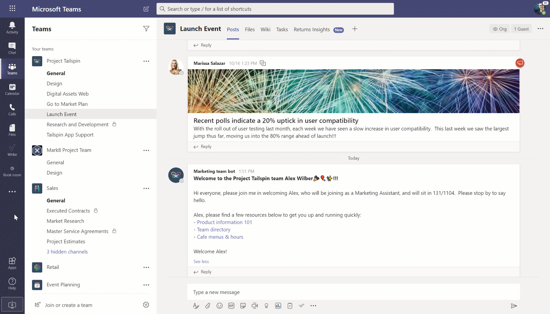 What is New in Microsoft Teams announced at Ignite 2019 User%20app%20pinning_20191025.gif