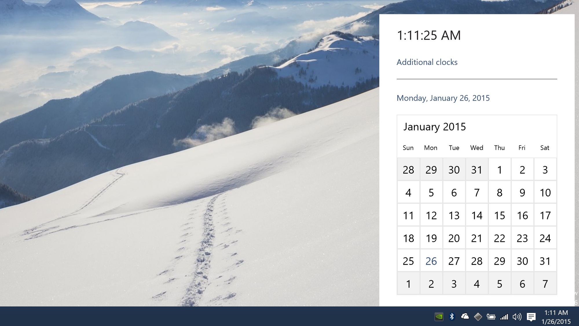 Calendar No Longer Showing When Clicking On The Taskbar Clock