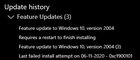 I have tried to install the Windows 10 2004 feature update 3 times and every time I get... uYUHwy_8-eyFOnWmMTcGy-cBjLwXnpD3Q31v1fZrcmc.jpg