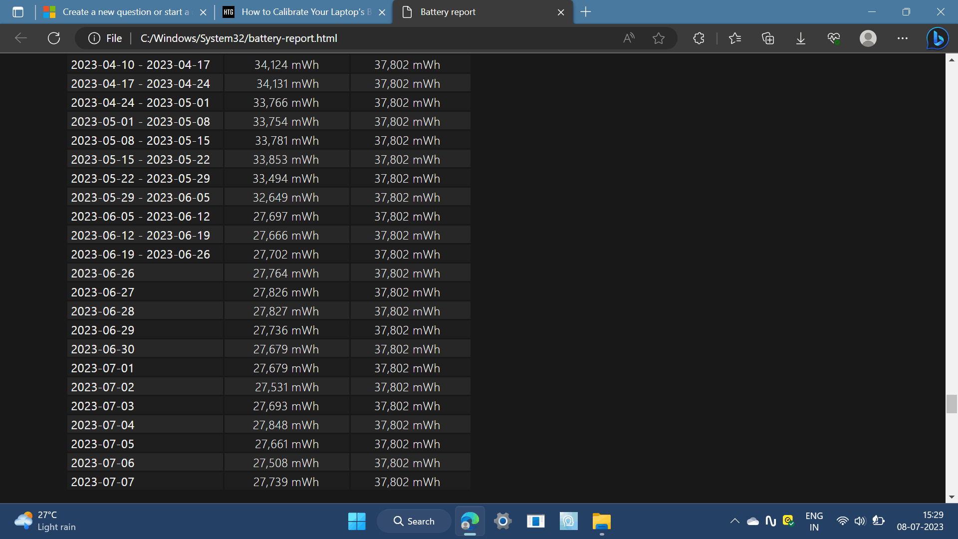 Sudden drop in laptop battery capacity that seems to be Window 10's issue v7gjay5ykpB6l7o%2bRTDVZZHbX0FxaTwySR2gPQ%2fsAMrqRZxmI1AuXcMwaqDEd7KDe7l8O4oPH6erVD4J%2fntqncA%3d.png