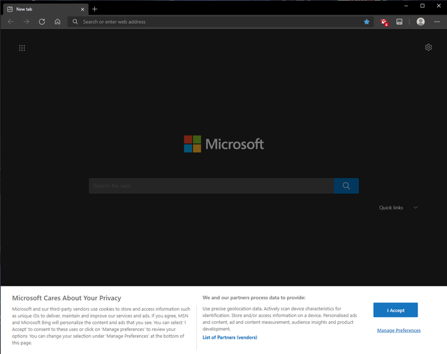 Microsoft now "cares about our privacy" and allows 3rd party cookies on the home page of Edge. vc1tx49u4n571.png