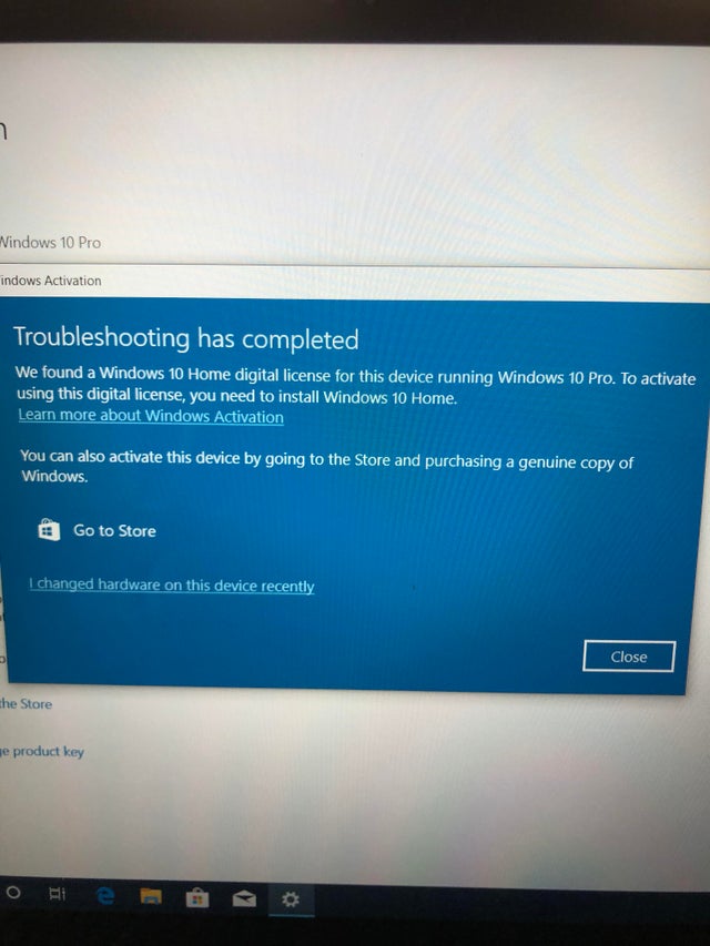 Bought a used laptop on eBay. It’s saying I have a 10 home digital license but 10 pro is... ve5lebdbi8s61.jpg
