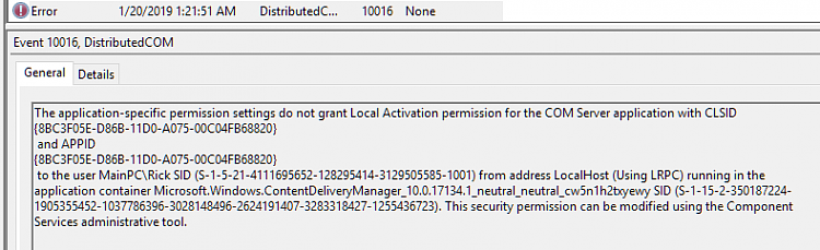 Event ID 10016 DistributedCOM - Windows 2022 vent-id-10016-distributedcom-windows-securitycenter-wscbrokermanager-windows-10-dcom-error-10016.png