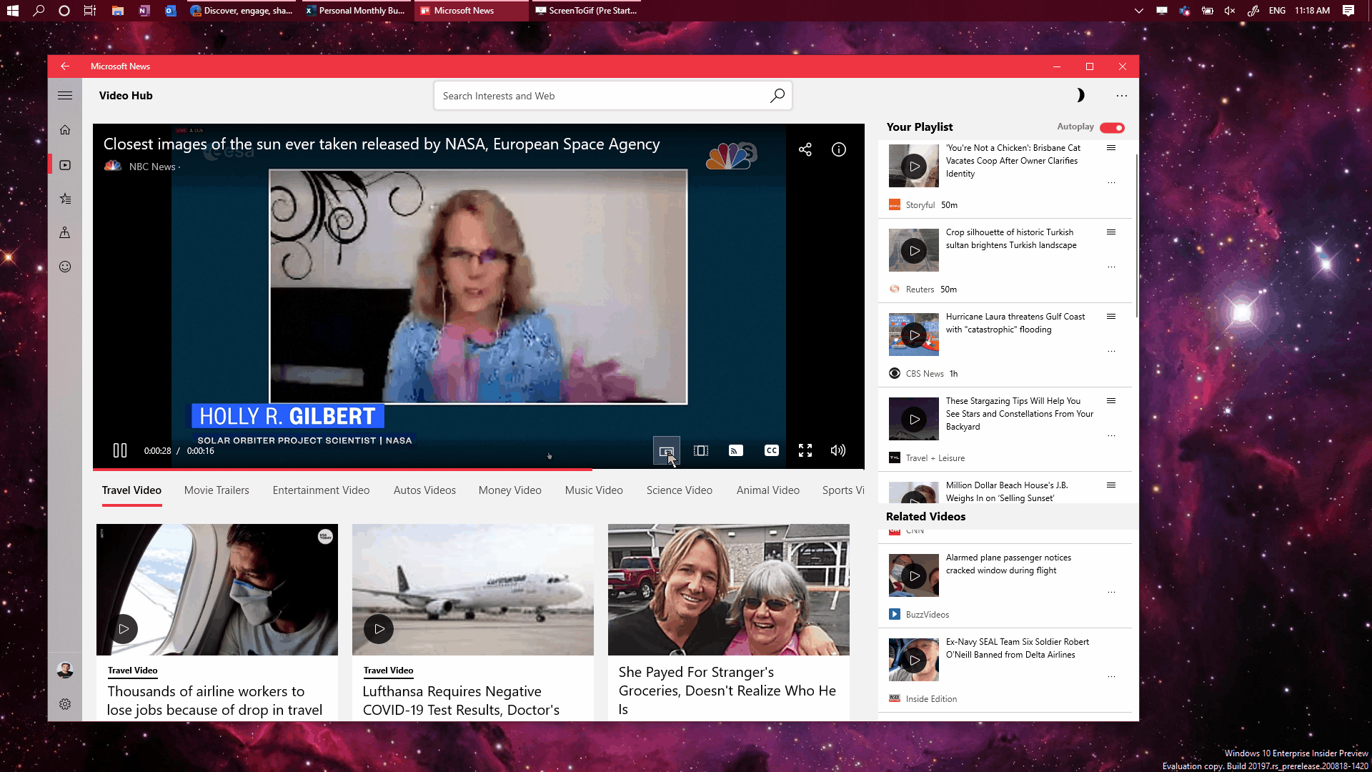 New updates to Microsoft News app in Windows 10 VideoHub.gif
