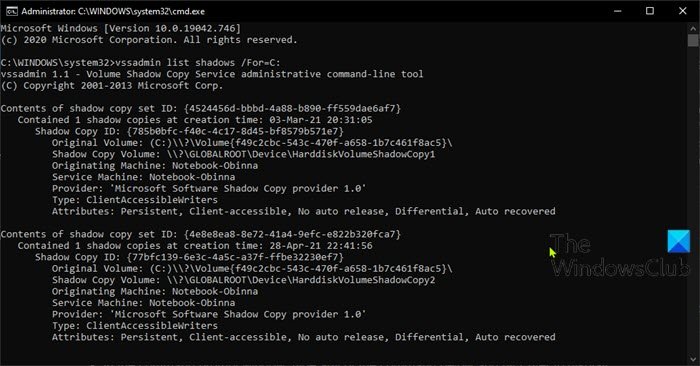 Where are System Restore Points stored? How to view Restore Points in Windows 10? View-System-Restore-Points-Command-Prompt.jpg