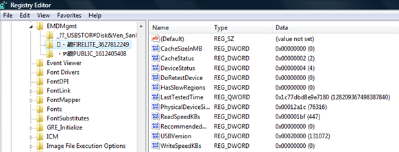 How does the Mounted Devices Key relate USB drives to other keys vistarb2.png