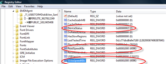 How does the Mounted Devices Key relate USB drives to other keys vistarb4.png