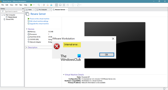 How to fix VMware Internal Error while powering on vmware-internal-error.png