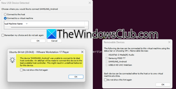 VMware Workstation unable to connect to its ideal host controller vmware-workstation-error.png