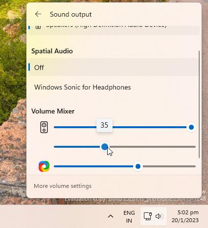 Windows 11 Insider Preview Build 25309 brings new File Explorer Volume-Mixer-Quick-Settings-Panel-Windows-11.jpg