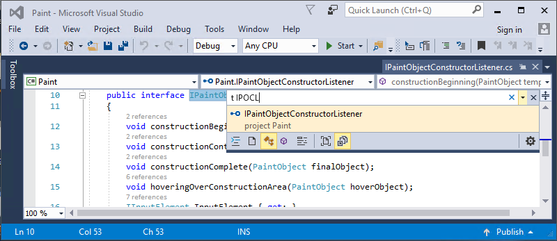 Visual Studio Community Edition 15.8.9 Odd intellisense behavior VS15Preview5-GoTo.png
