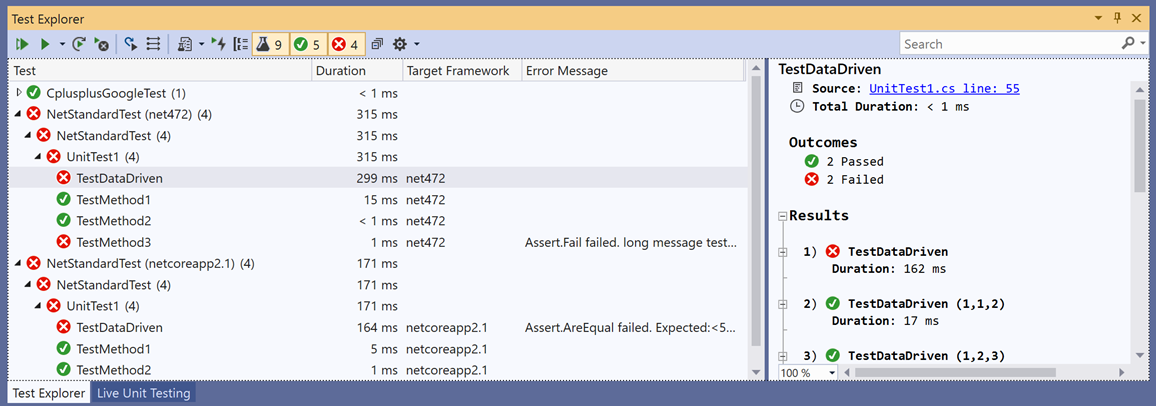 Visual Studio 2019 version 16.2 Generally Available and 16.3 Preview 1 VSTestExplorer1.png