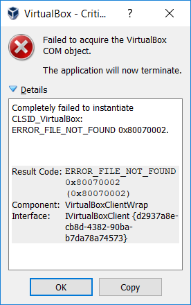 Fix Failed to Acquire the VirtualBox COM Object W0qXJ.png