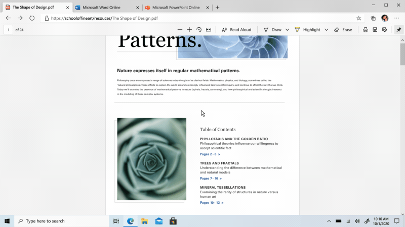 What is New in Microsoft Edge Web Experiences for October 2020 W10_20H1_Laptop_PDF_ToC_16x9_en_US.gif