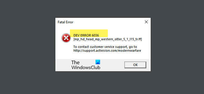 Fix COD Warzone Dev Error 6036 on startup Warzone-dev-error-6036.png