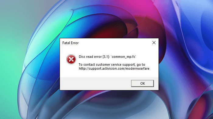 Fix Warzone Fatal Error, Disc read error on Windows PC Warzone-fatal-error-disc-read-error.png
