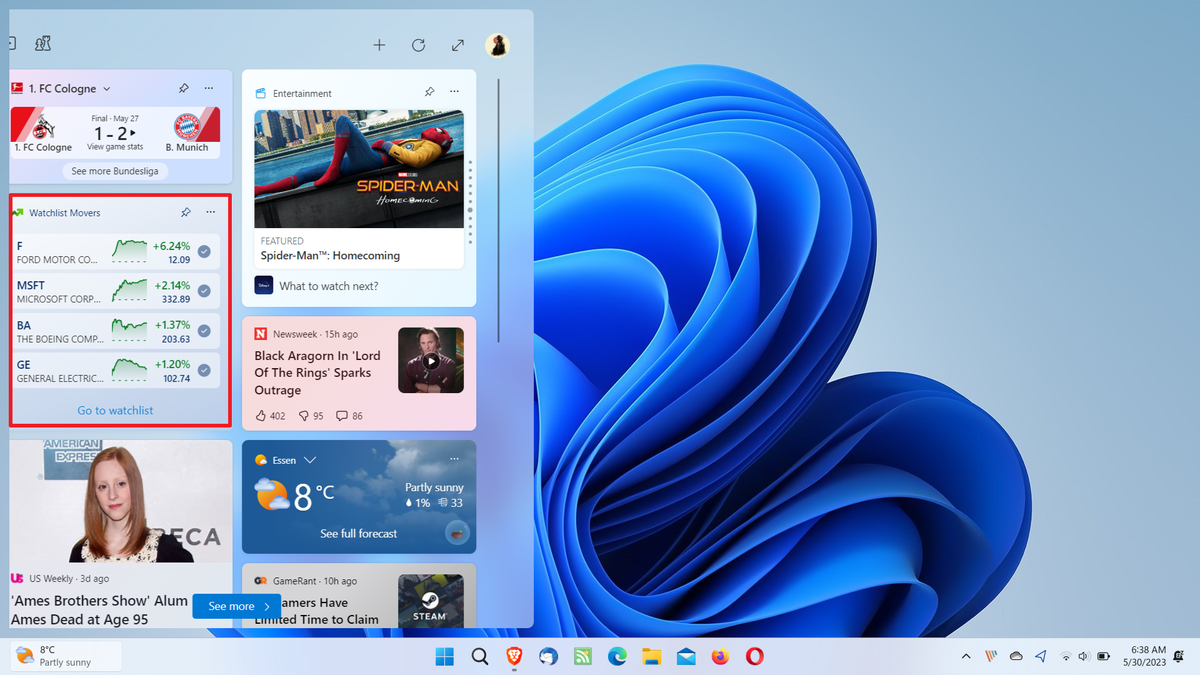 How to disable stock price information on Windows 11's taskbar watchlist-movers-windows.png