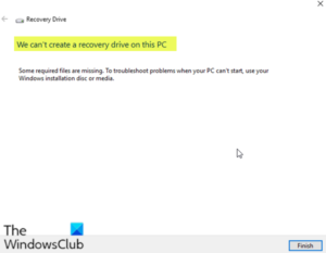 We can’t create the recovery drive on this PC – USB drive error on Windows 10 We-cant-create-a-recovery-drive-300x233.png