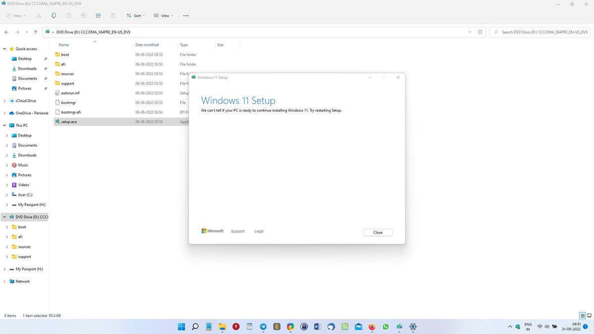 How to update to Windows 11 22H2 using an ISO image We-cant-tell-if-your-PC-is-ready-to-continue-installing-Windows-11.-Try-restarting-Setup.jpg