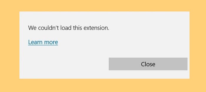 Fix We couldn’t load this extension error in Microsoft Edge we-couldnt-load-this-extension.jpg