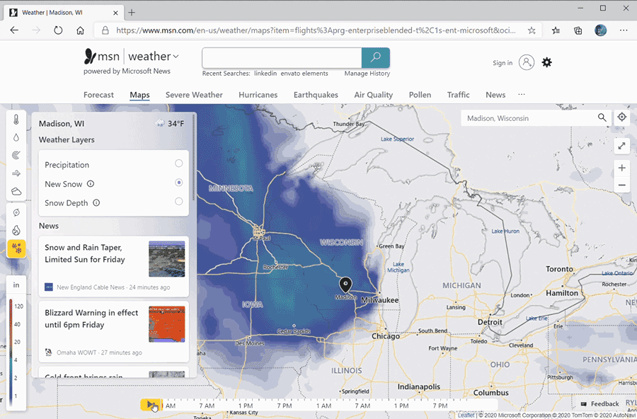 What is New in Web Experiences with Microsoft Edge for January 2021 Weather-GIF.gif
