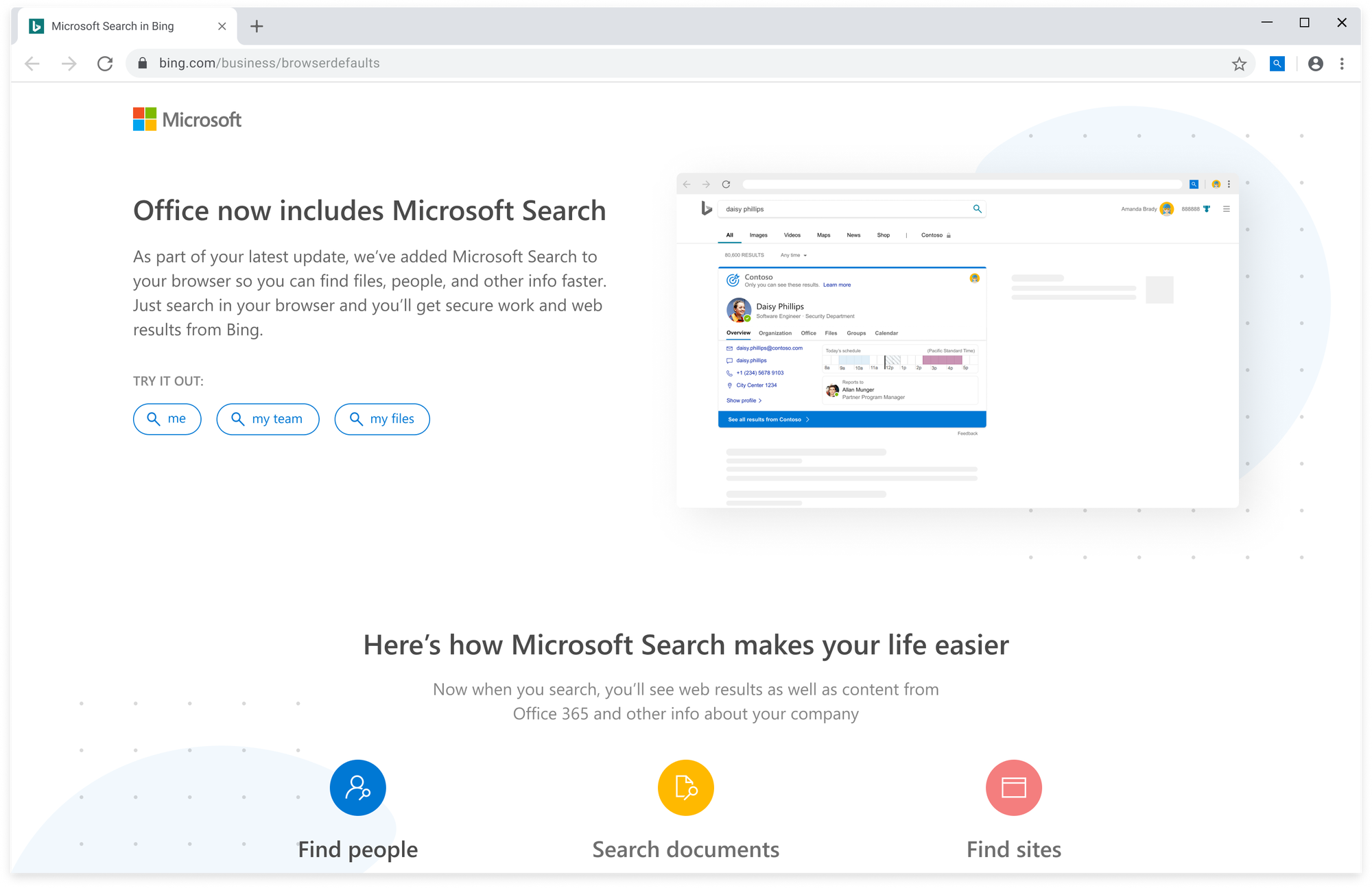 Microsoft Search in Bing will be default if you use Office 365 ProPlus welcome-chrome.png