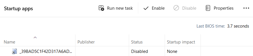 new acer laptop has unknown program showing in startup apps "_39BAD5C1F42D317A6AD828" Wet66b%2fTdijX9XvPnNQiXrOfnInyytcaGnAyluDqCXKIBm7wFGZfcd5ggD8y3Jb%2b8R62fCYB%2f%2brFnhgfMTY3w%3d.png